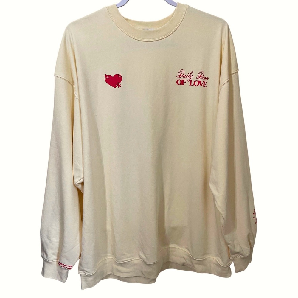 Mayfair Group x Avery Woods Daily Dose of Love Sweatshirt Buttercream XXL